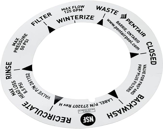 Pentair 273207 2-Inch De Label Replacement by Unknown
