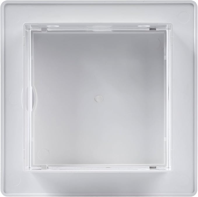 Vent Systems White ABS Plastic - Access Panel 4 x 4 Inch - Pack of 2 - Access Door for Drywall, Wall and Ceiling Electrical and Plumbing Service Wall Hole Cover - Exterior Dimensions 5.3x5.3 Inch