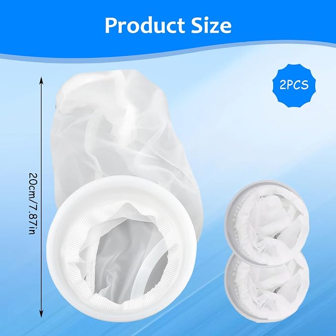 2Pcs Rain Water Filter, 8 Inch IBC Lid Filter, Nylon IBC Tote Cover, Stretchy - Image 4