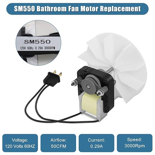 SM550 Bathroom Vent Fan Motor Replacement Kit - Image 6