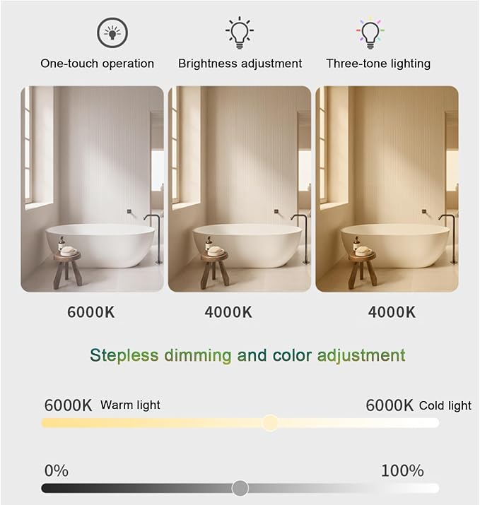 Bathroom Mirror with LED Lights，Bathroom Led Mirror ，LED Mirror - Image 3