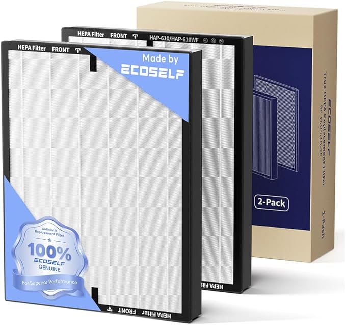 ECOSELF Genuine ECOSELF HAP610WF Air Purifier Replacement Filter, 3-in-1 H13 by ECOSELF