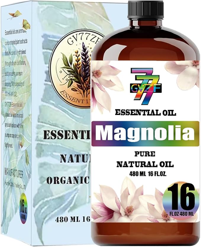 Magnolia Essential Oil (16 oz / 480 ml) – Magnolia Oils for diffusers, humidifiers, Home Baths, Cleaning Products, Yoga, DIY Soaps and DIY Scented Candles