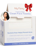 Disposable Face Towels XL for Skin Care & Makeup Removal – 100% Biodegradable Towelette, Face Wash Cloth, Disposable Face Towel for Skincare, Facial Towels, Dry Wipe, Hypoallergenic -50 Count