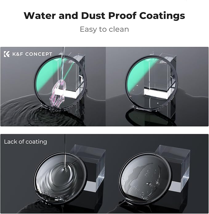 K&F CONCEPT 82mm Black Diffusion 1/4 Filter Mist Cinematic Effect Filter - Image 5