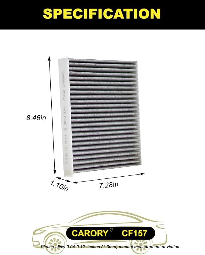 CARORY Cabin Air Filter w/Activated Carbon - Image 2