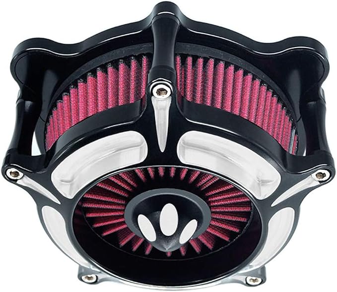 Air Filter Intake Motorcycle Turbine Cleaner Kit Cnc Cut Chrome - Image 3