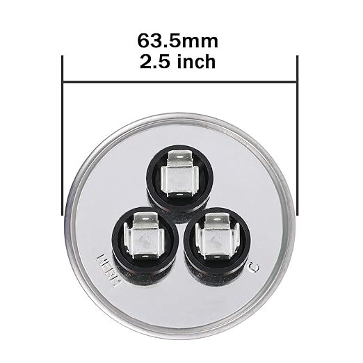 VEXUNGA 50/5uF AC Capacitor 50 5 uF MFD 370/440/450 VAC CBB65B Dual Run Start - Image 3