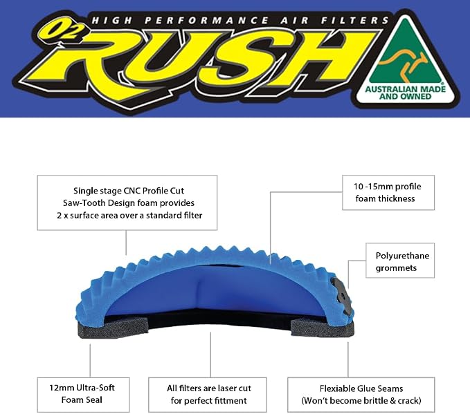 O2 RUSH High-Performance Foam Air Filter fits GAS GAS MC 50 & KTM 50 SX – - Image 7