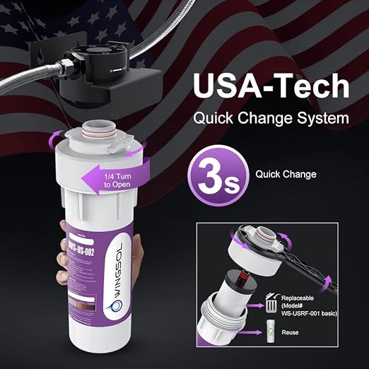 Under Sink Water Filter System, NSF/ANSI 42&53 Improve Taste, EZ Change Life - Image 3