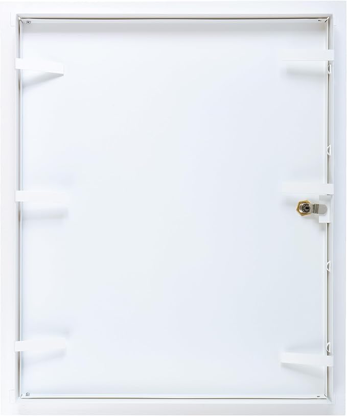 16" x 20" Lockable White Metal Access Panel. Service Shaft Door Panel with Key. Plumbing, Electricity, Heating, Alarm Wall Access Panel for Drywall. Bathroom Services Access Hole Cover.