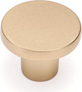 Ravinte 15 Pack Cabinet Knobs Champagne Gold Kitchen Cabinet Knobs Round Dresser Drawer Pulls Closet Door Pulls 1-1/5 Inch