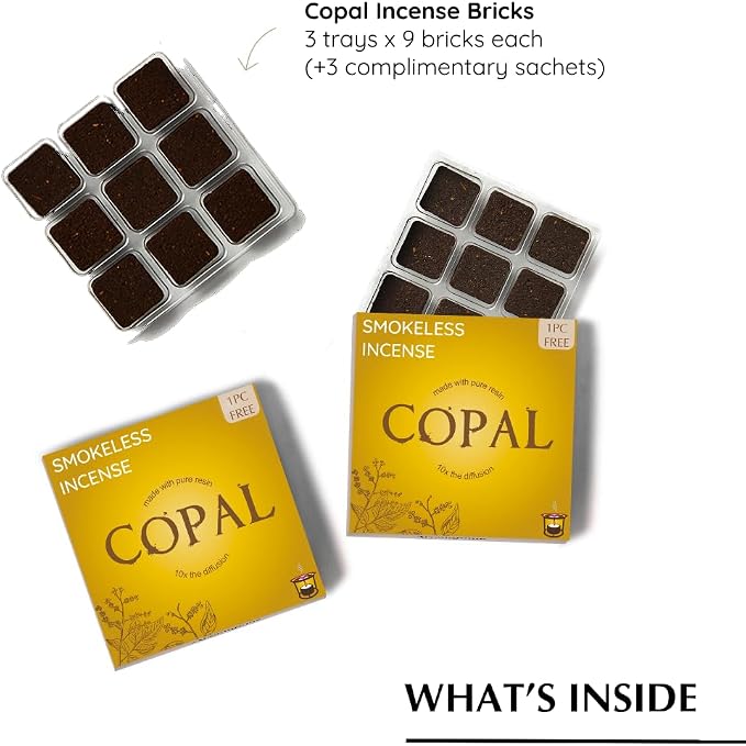 Copal Incense Bricks Refill Pack by Aromafume | 3 Trays x 9 Bricks | Protium - Image 3