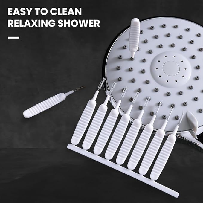 Multifunctional Shower Cleaning Tools Shower Cleaning Brush,2025 Upgrade Shower Head Cleaning Brush for Small Hole with Storage Boxes for Household Bathroom. (10 Pack)
