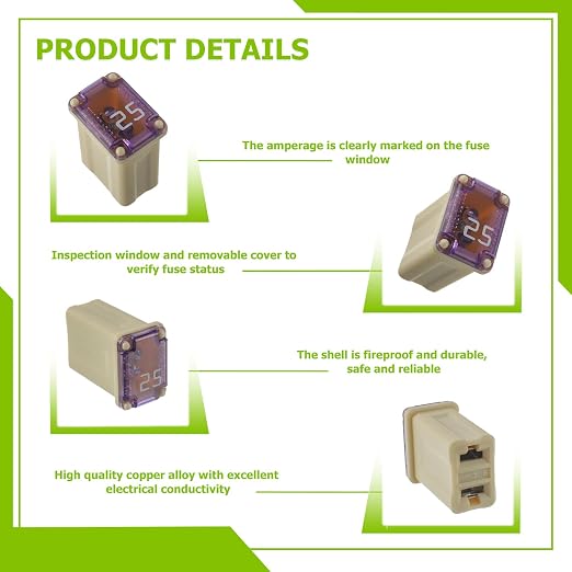 25A 25AMP 32V FMM MCASE 608825 Micro Cartridge Fuses Low-Profile Fuses Kit - Image 3