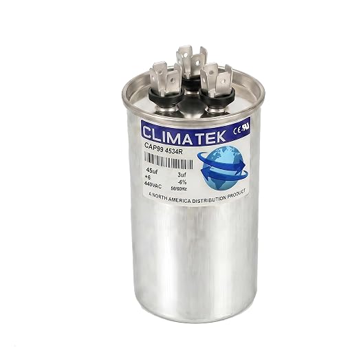 ClimaTek 45 + 3 MFD 370/440 Volt Dual Run Capacitor CAP99-4534R | 45/3 VAC | by ClimaTek
