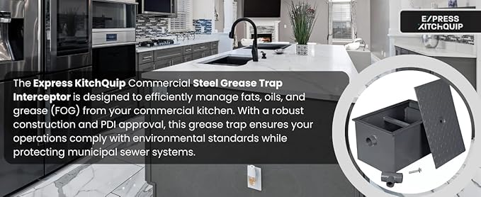 Commercial Carbon Steel Grease Trap Interceptor 14lb - Image 4
