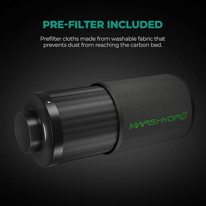 MARS HYDRO 4 Inch Carbon Filter, Inline Air Filter Odor Control - Image 7