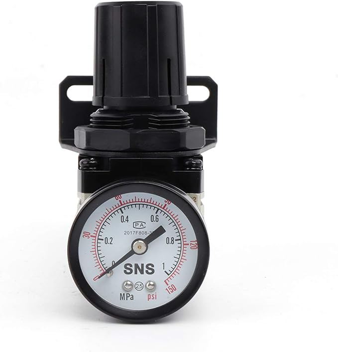 SNS Air Pressure Regulator Female Thread 1/8 NPT 0-150 PSI Adjustable, - Image 2
