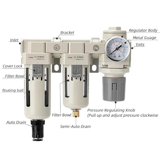 Air Filter Dryer 1/2 NPT Manual-Automatic Integrated-Double Air Filters - Image 2