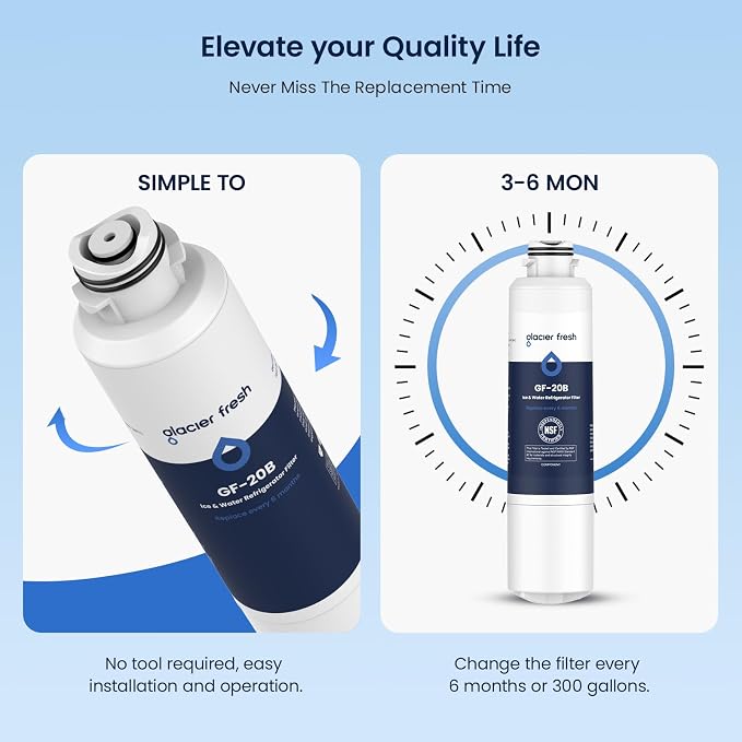 GLACIER FRESH Compatible with Samsung DA29-00020B Refrigerator Water Filter - Image 7
