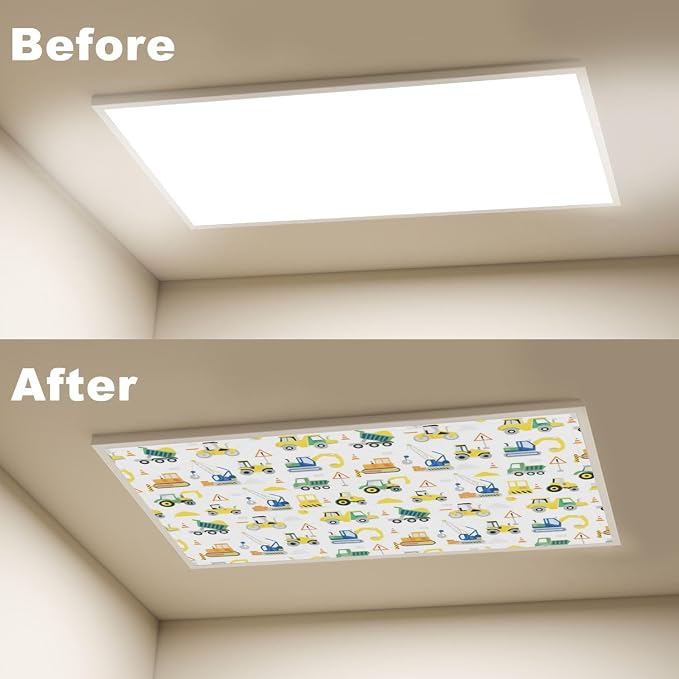 6 Pcs Fluorescent Light Covers for Ceiling Lights Construction Vehicles - Image 4