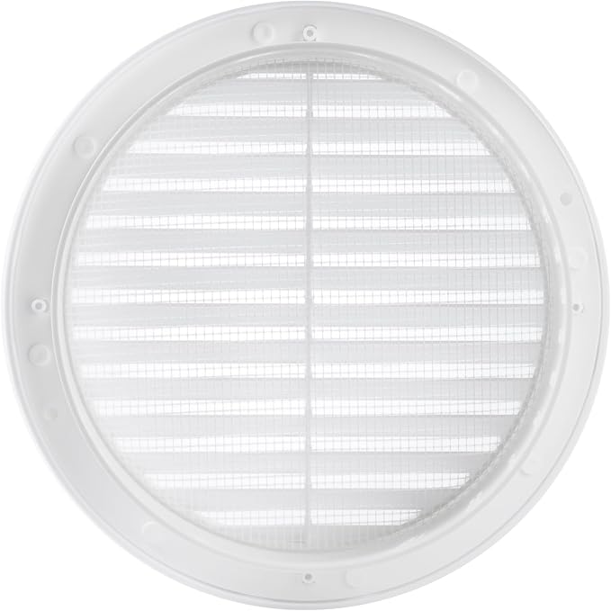 White 6" Inch Round Ventilation Grille - Image 2