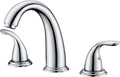 sumerain 2 Handle Widespread Roman Tub Faucet with Valve Chrome Finish, High Flow