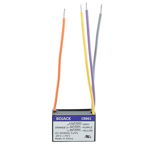BOJACK CBB61 4.5uF+5uF+6uF 250V AC Ceiling Fan Starting Capacitor - Image 2