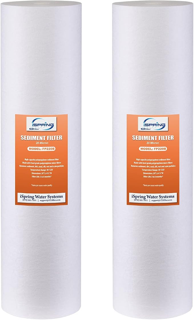 iSpring FP220BX2 High Capacity x 4.5” Water Replacement Cartridges Sediment by iSpring