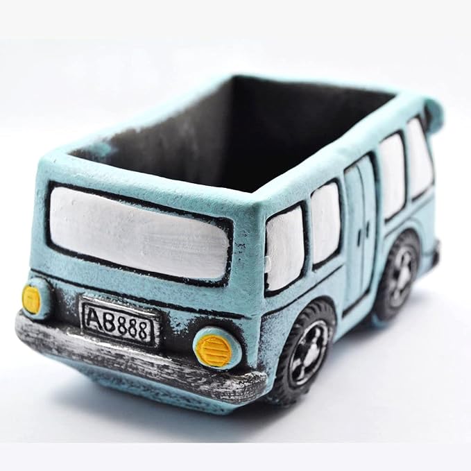 Green Bus Succulent Planter Pots, Small Plants Pot - Image 7