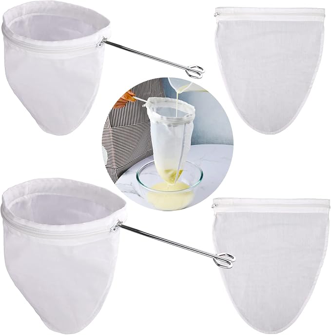WMKGG Ultra Fine Mesh Strainer Bags, Reusable Mesh Filter Bags by Focusonthekitchensupplies