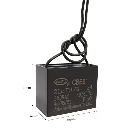 CBB61 Capacitor 20uf 250V AC Ceiling Fan 2 Wire 50/60Hz - Image 2