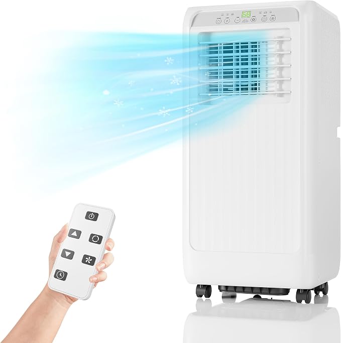 Portable Air Conditioner 8000 BTU With, 24H Timer & Smart/Sleep Mode, Cools by SunnyFurn