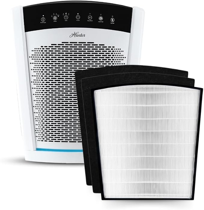 Hunter HP800 Air Purifiers for Home Large Room and Bedroom. True HEPA Air by HunterFanCompany