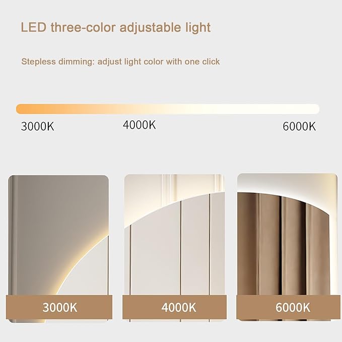 Bathroom Wall Mounted Mirror, LED Illuminated Vanity Mirror - Image 4