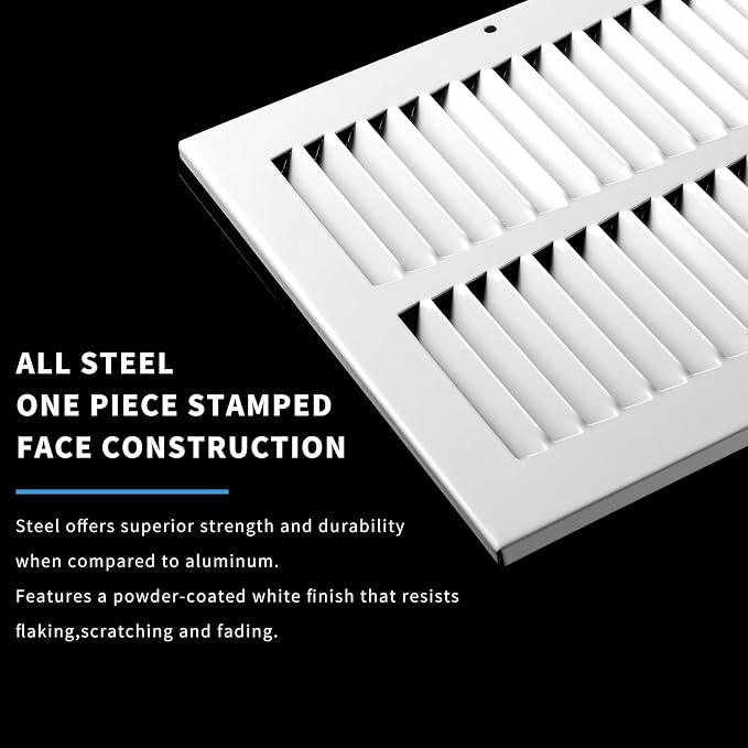 20x8 Return Air Grille, Air Return Vent Cover, Flat Vent Cover, Rejillas De - Image 3