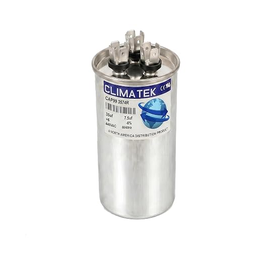 ClimaTek 35 + 7.5 MFD 370/440 Volt Dual Run Capacitor CAP99-3574R | 35/7.5 | VAC by ClimaTek