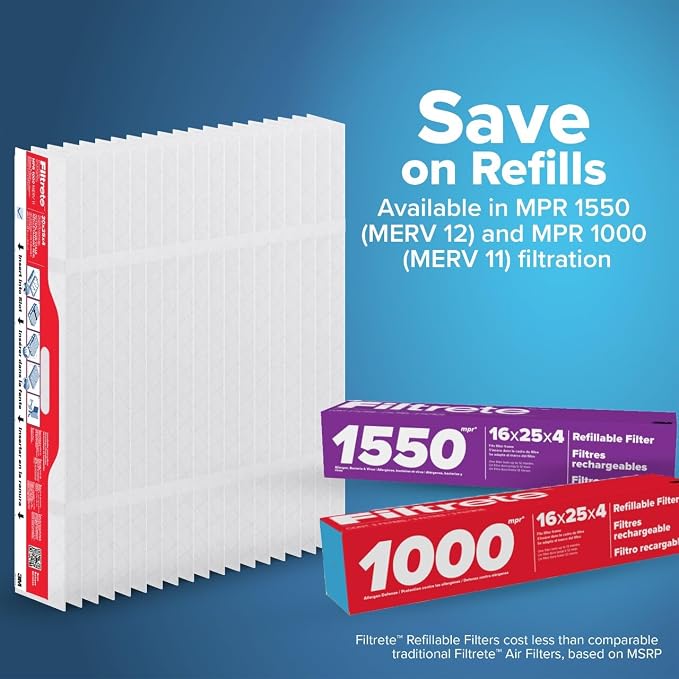 Filtrete 20x25x4 Refillable Air Filter replacement, MPR 1000, MERV 11, Allergen - Image 7
