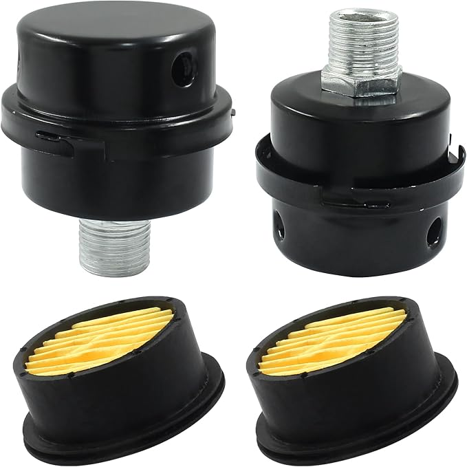 Hordion 2 Pack Air Compressor Silencer, 1/2" Thread Air Compressor Intake - Image 4