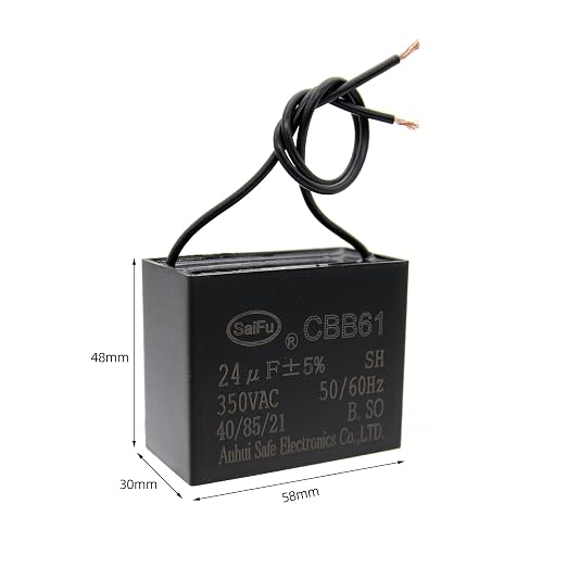 CBB61 Capacitor 24uf 350V AC Ceiling Fan 2 Wire 50/60Hz - Image 2