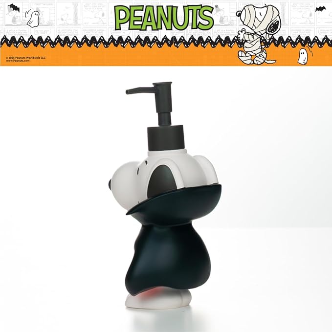 Peanuts Snoopy Vampire Soap/Lotion/Hand Sanitizer Resin Pump Dispenser, 14.81 Ounces, (Officially Licensed Product) by Franco Collectibles