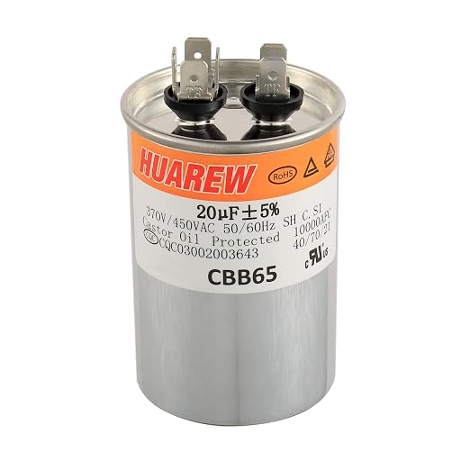 20 uF MFD ±5% 450 VAC CBB65 AC Motor and Fan Starting Round Capacitor by HUAREW