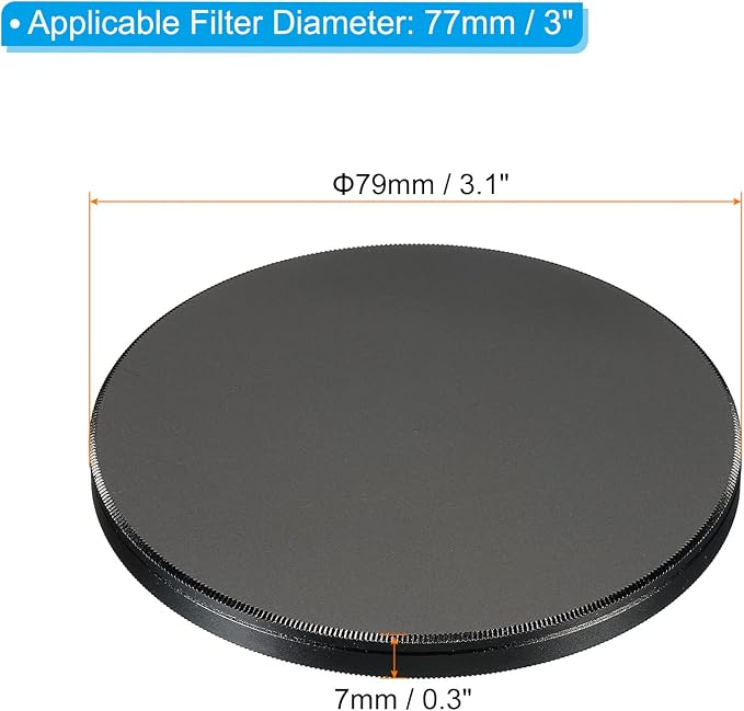 PATIKIL 77mm Lens Cap, Camera Lens Cap Cover Universal Front Metal Lens Filter - Image 2