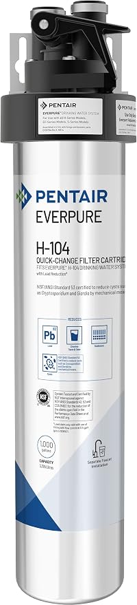 Pentair Everpure H-104 Drinking Water System, Includes Filter Head, Filter by Everpure