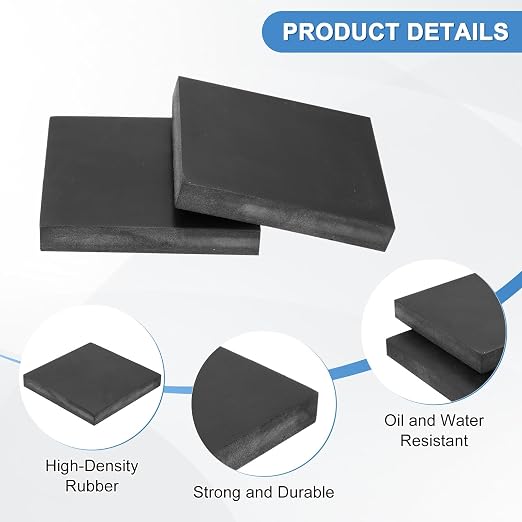 M METERXITY 4-Pack Rubber Anti Vibration Pads 3.9" Non-Slip Square Vibration - Image 2