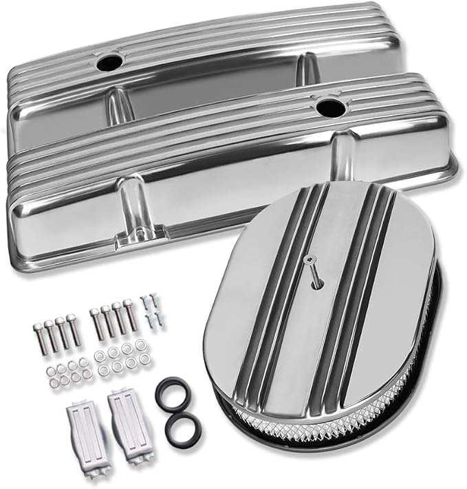Tall Valve Covers For SBC 283 305 327 350 400 1958-1986 and 12" Oval Air by IMOOA