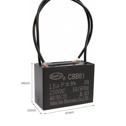 CBB61 Capacitor 15uf 250V AC Ceiling Fan 2 Wire 50/60Hz - Image 2