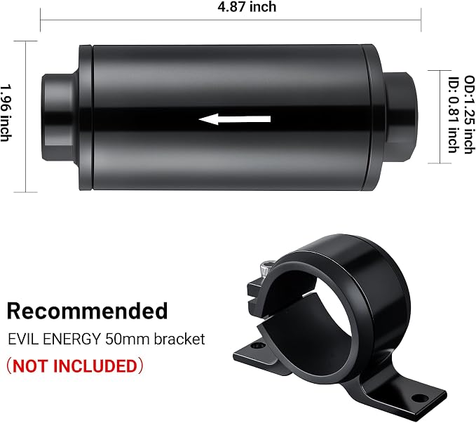EVIL ENERGY Inline Fuel Filter 100 Micron - Image 2