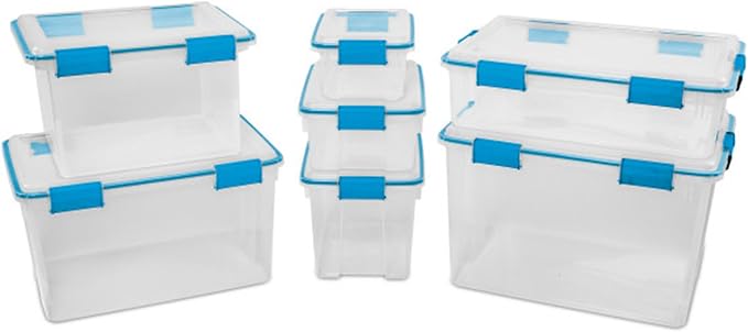 Sterilite 8-Pack Gasket Box, Weather-Resistant Storage Bins - Image 9